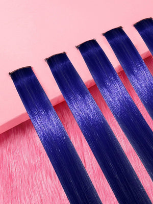 5pcs Long Straight Synthetic Hairpiece - Negative Apparel