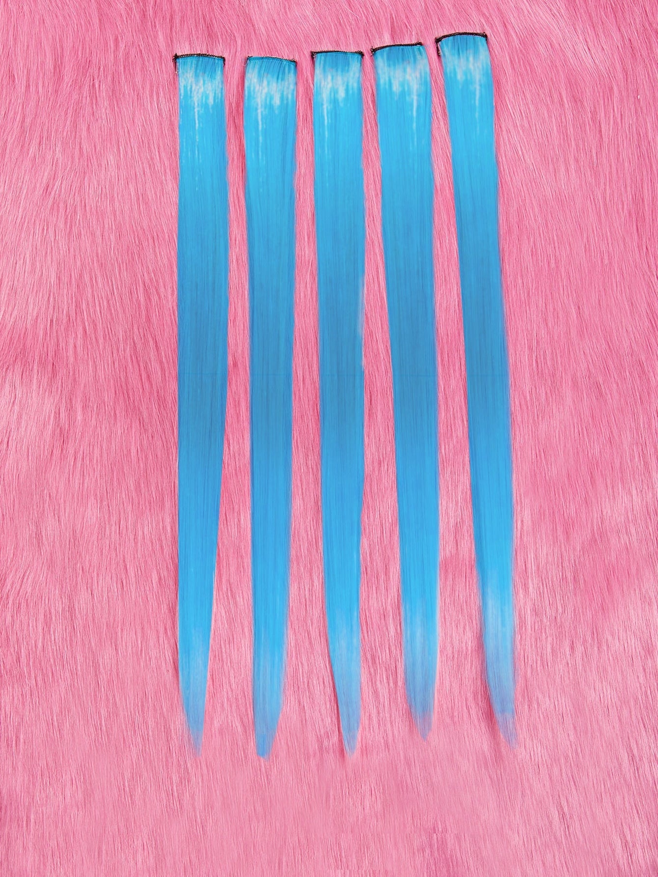 5pcs Long Straight Synthetic Hairpiece - Negative Apparel