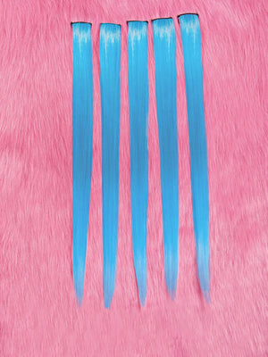 5pcs Long Straight Synthetic Hairpiece - Negative Apparel