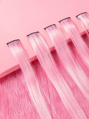 5pcs Long Straight Synthetic Hairpiece - Negative Apparel