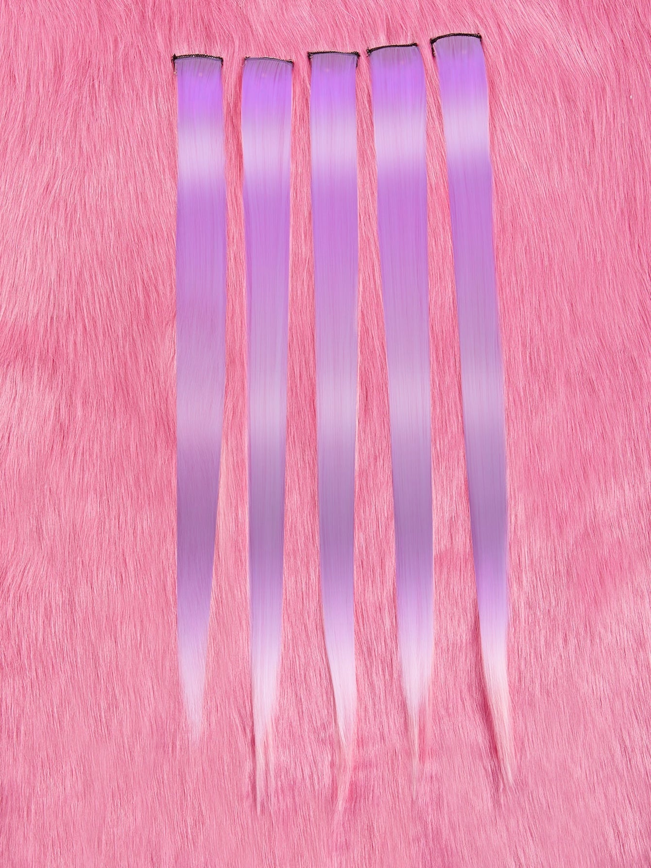 5pcs Long Straight Synthetic Hairpiece - Negative Apparel