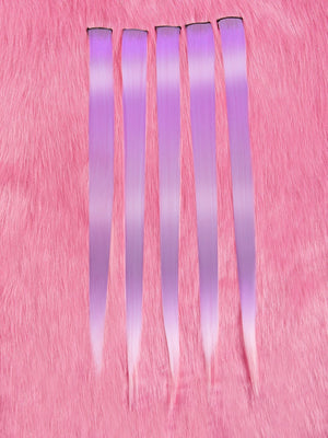 5pcs Long Straight Synthetic Hairpiece - Negative Apparel