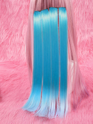 5pcs Long Straight Synthetic Hairpiece - Negative Apparel