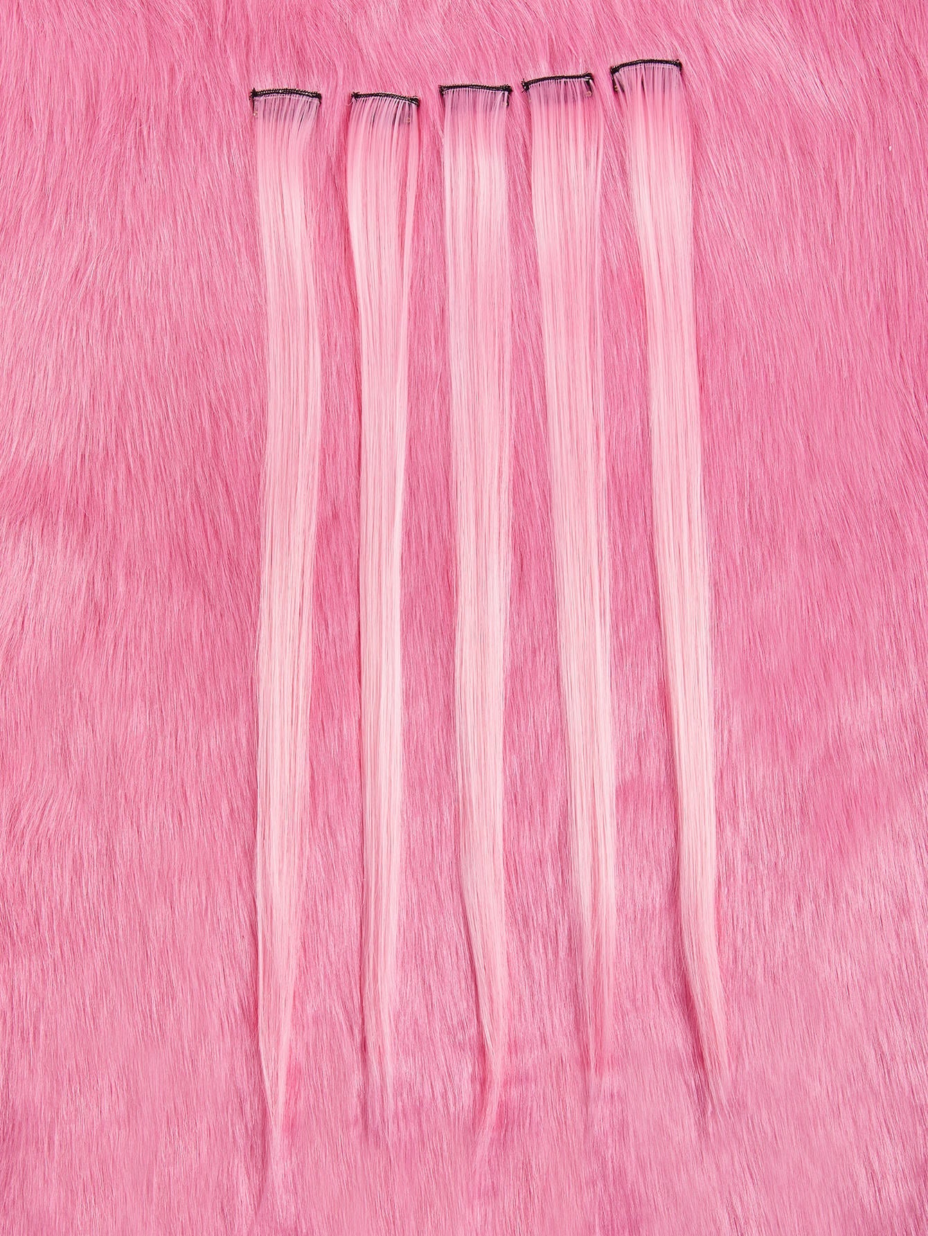 5pcs Long Straight Synthetic Hairpiece - Negative Apparel