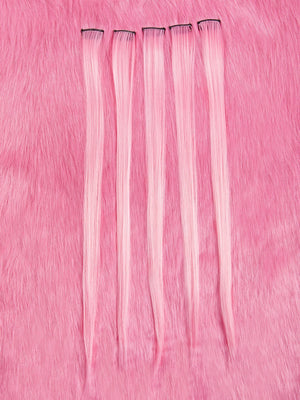 5pcs Long Straight Synthetic Hairpiece - Negative Apparel