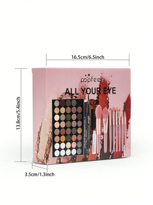 All In One Eye Makeup Set, Long-Wearing Eye Makeup Product With Brush Kit - Negative Apparel