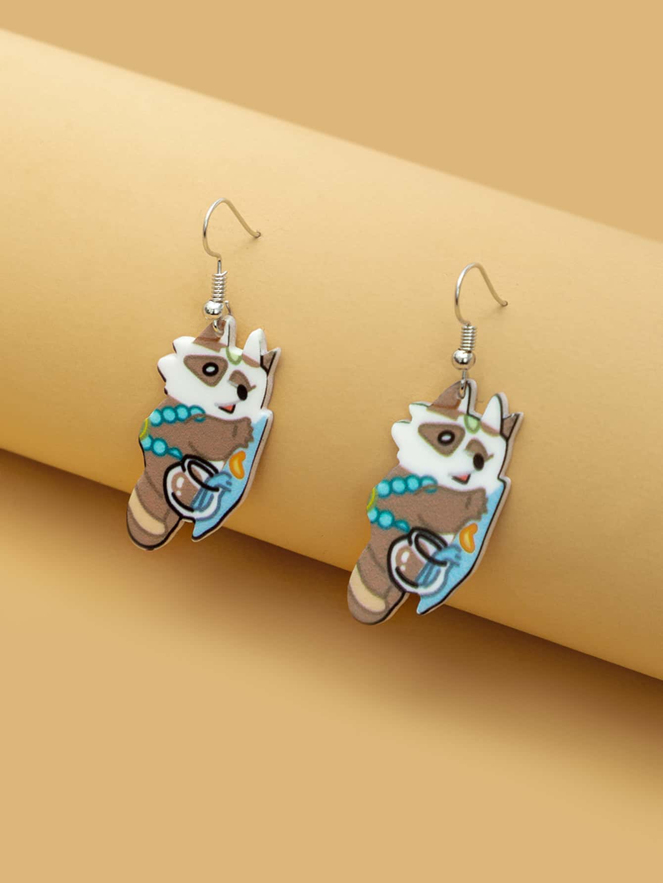 Arena Cartoon Graphic Drop Earrings - Negative Apparel