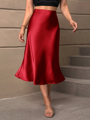 BAE High Waist Satin Skirt - Negative Apparel