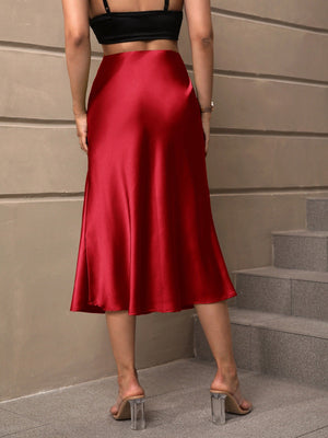 BAE High Waist Satin Skirt - Negative Apparel