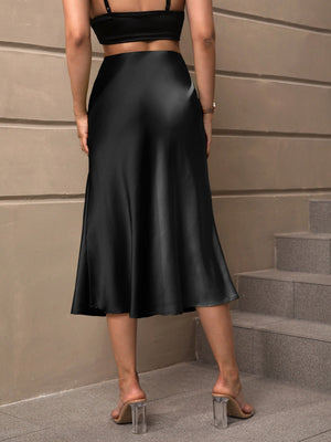 BAE High Waist Satin Skirt - Negative Apparel