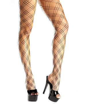 Black Crisscross Tights - Negative Apparel