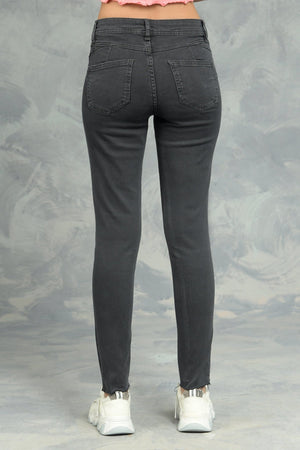 Black Slim Fit Ripped Jeans - Negative Apparel