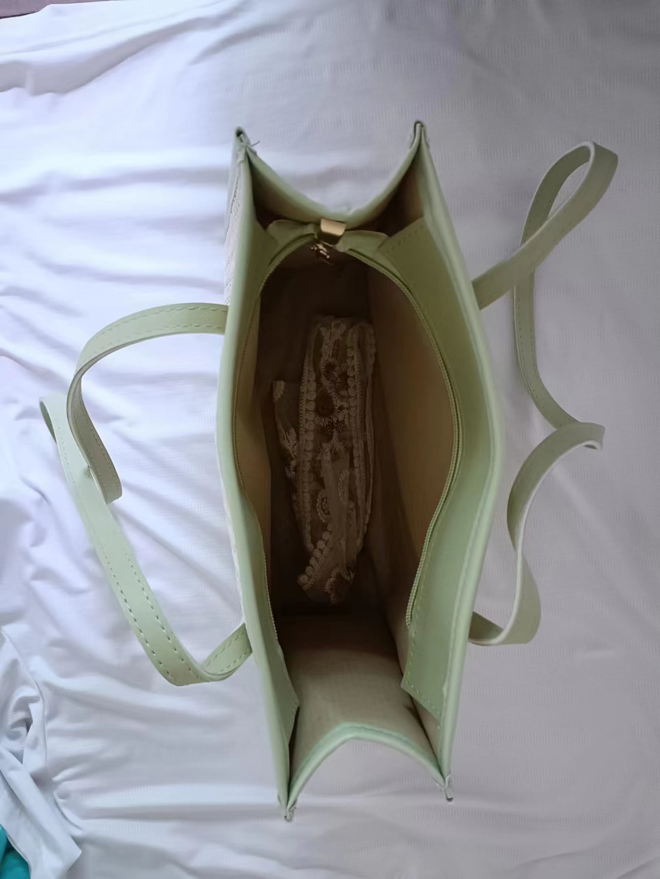 Bow Decor Straw Bag - Negative Apparel