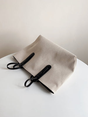 Casual Fashionable And Minimalist Large Capacity Zipper Closure Tote Bag - Negative Apparel