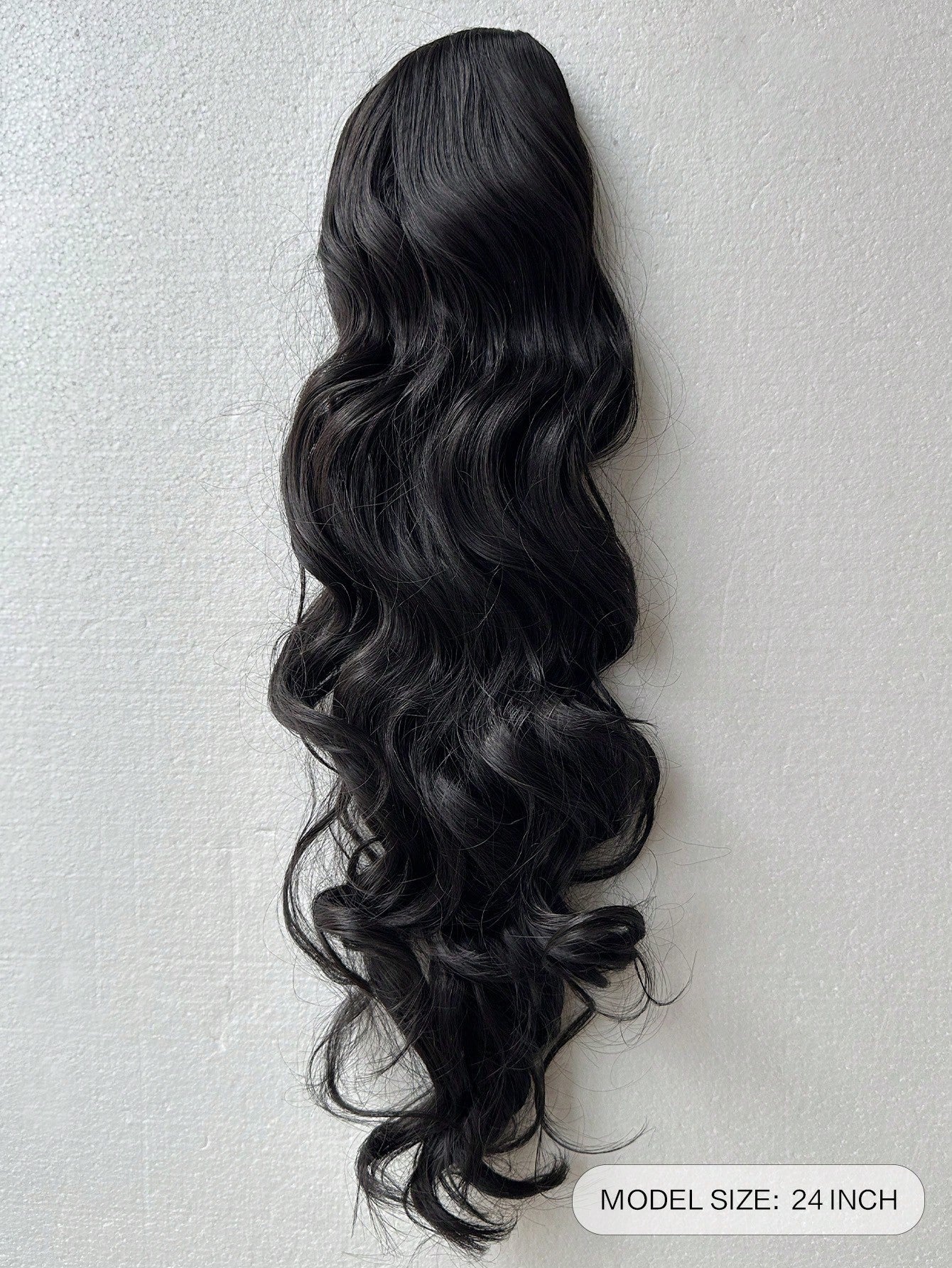 Claw Ponytail Extension 20 Inch Ombre Natural Wave Wavy Clip in Hair Extensions Soft Natural Looking Heat Resistant Fiber Synthetic Hairpiece For Women Daily Use - Negative Apparel