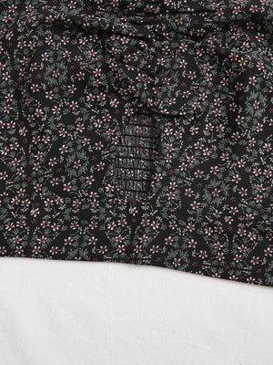 Cut Out Front Ditsy Floral Halter Top - Negative Apparel