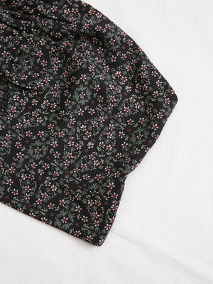 Cut Out Front Ditsy Floral Halter Top - Negative Apparel