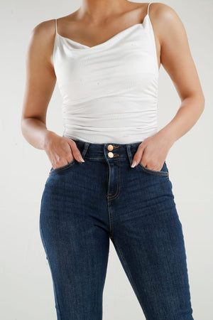 Dark Wash Straight leg Jeans - Negative Apparel