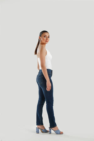 Dark Wash Straight leg Jeans - Negative Apparel