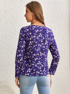 Ditsy Floral Print Blouse - Negative Apparel