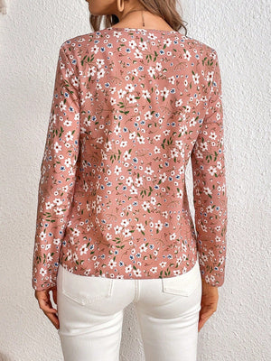 Ditsy Floral Print Blouse - Negative Apparel