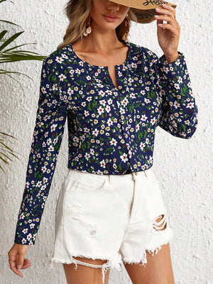 Ditsy Floral Print Blouse - Negative Apparel