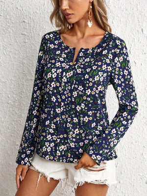 Ditsy Floral Print Blouse - Negative Apparel