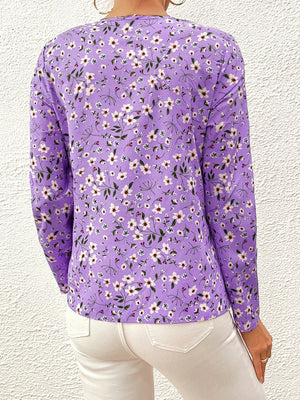 Ditsy Floral Print Blouse - Negative Apparel