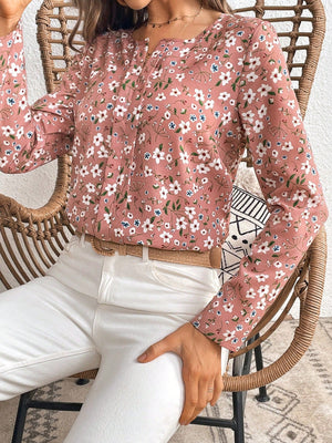 Ditsy Floral Print Blouse - Negative Apparel