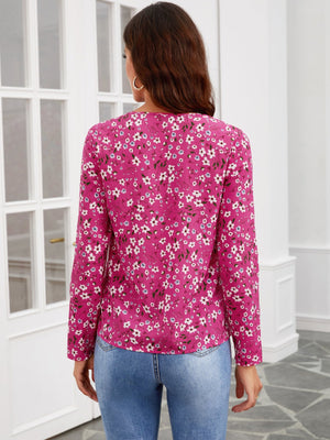 Ditsy Floral Print Blouse - Negative Apparel