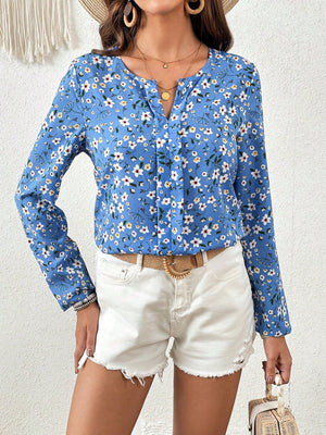Ditsy Floral Print Blouse - Negative Apparel