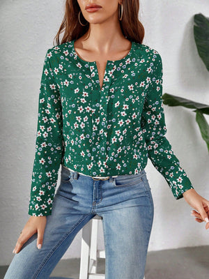 Ditsy Floral Print Blouse - Negative Apparel