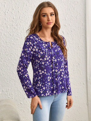 Ditsy Floral Print Blouse - Negative Apparel