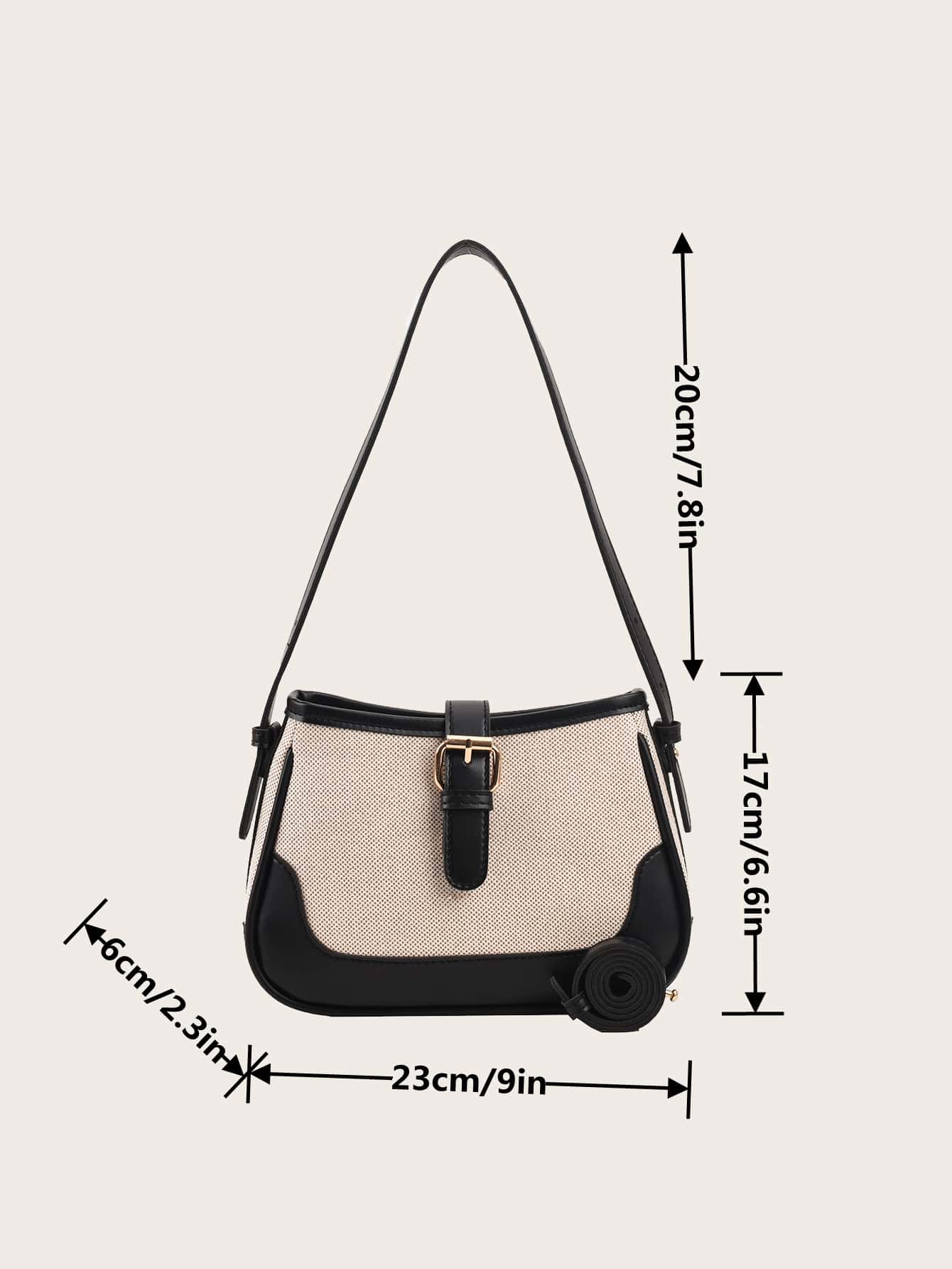 Fashionable Linen Cloth Color Blocking Elegant Shoulder Cross-body Bag - Negative Apparel
