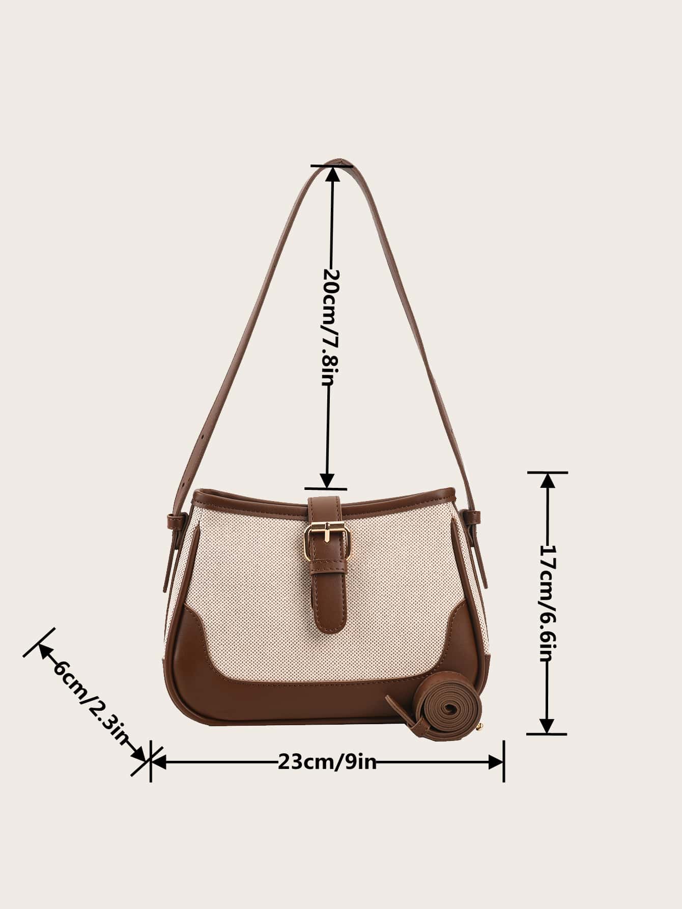 Fashionable Linen Cloth Color Blocking Elegant Shoulder Cross-body Bag - Negative Apparel