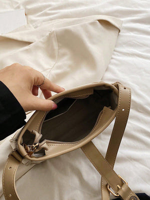 Fashionable Linen Cloth Color Blocking Elegant Shoulder Cross-body Bag - Negative Apparel