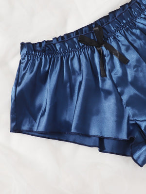 Floral Lace Bralette With Satin Shorts - Negative Apparel