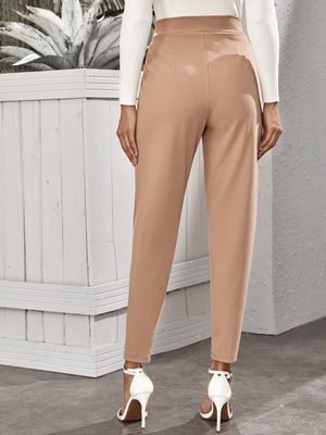 Frenchy High-Rise Slant Pocket Tapered Pants - Negative Apparel