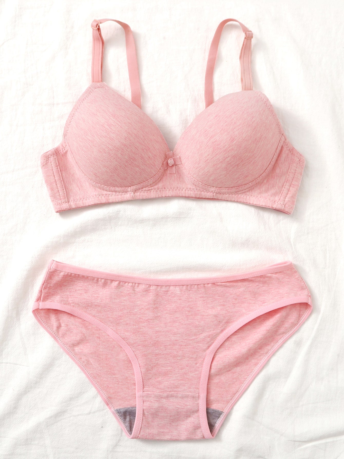 Full Cup Solid Lingerie Set - Negative Apparel