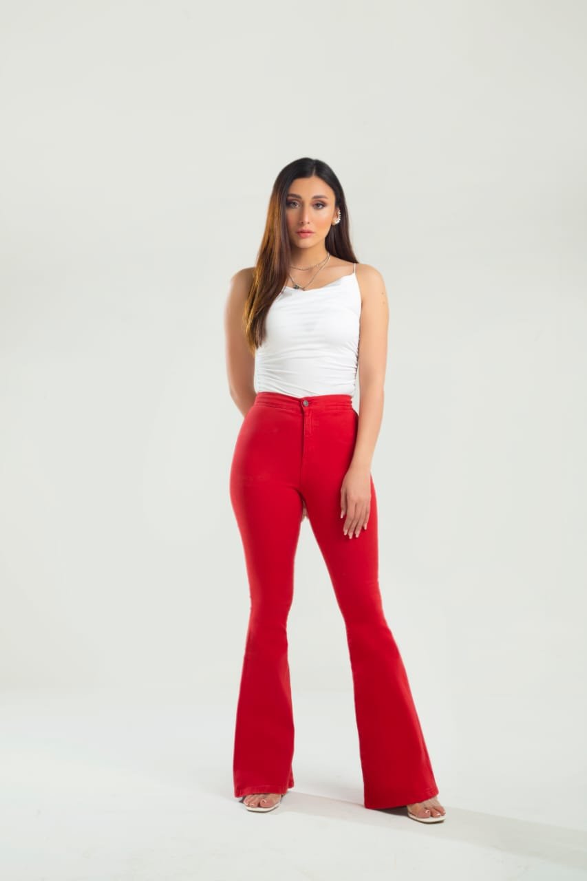 High Waist Flare leg Jeans - Negative Apparel