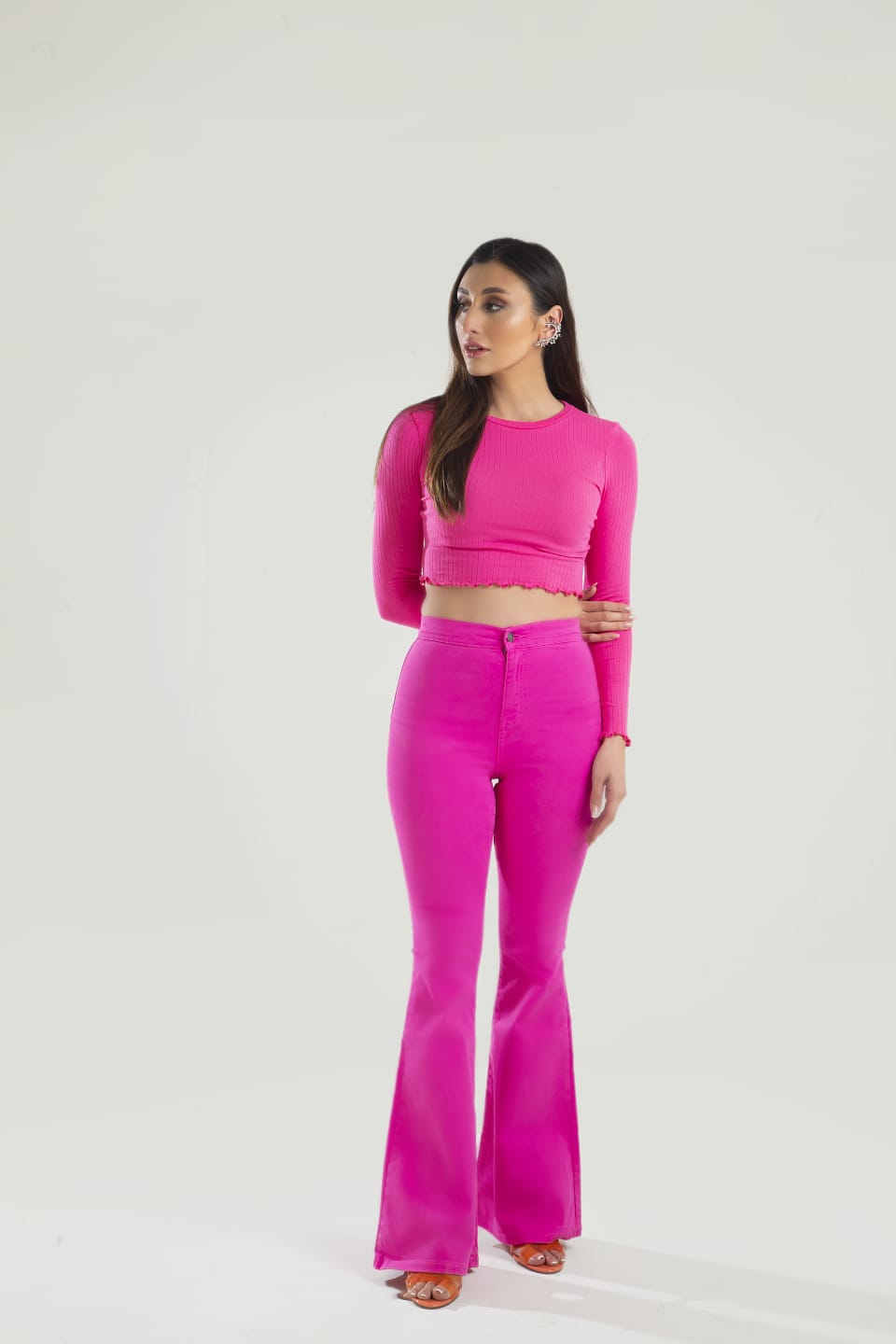 High Waist Flare leg Jeans - Negative Apparel