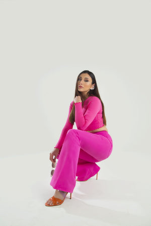 High Waist Flare leg Jeans - Negative Apparel