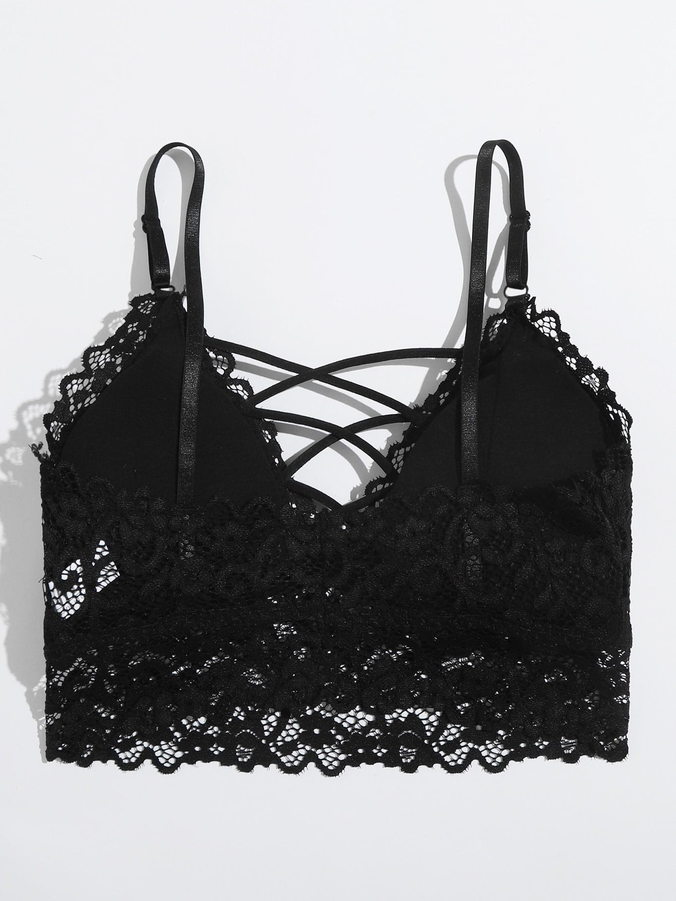 Lattice Front Lace Bralette - Negative Apparel
