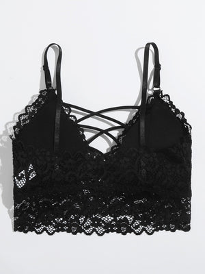 Lattice Front Lace Bralette - Negative Apparel