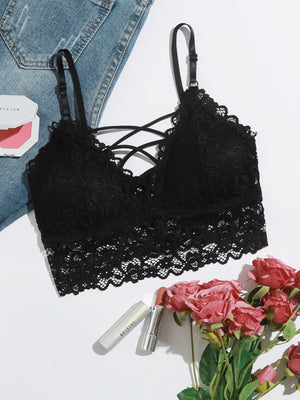 Lattice Front Lace Bralette - Negative Apparel