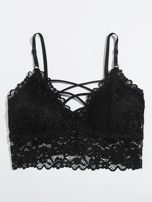 Lattice Front Lace Bralette - Negative Apparel