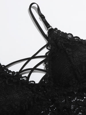 Lattice Front Lace Bralette - Negative Apparel