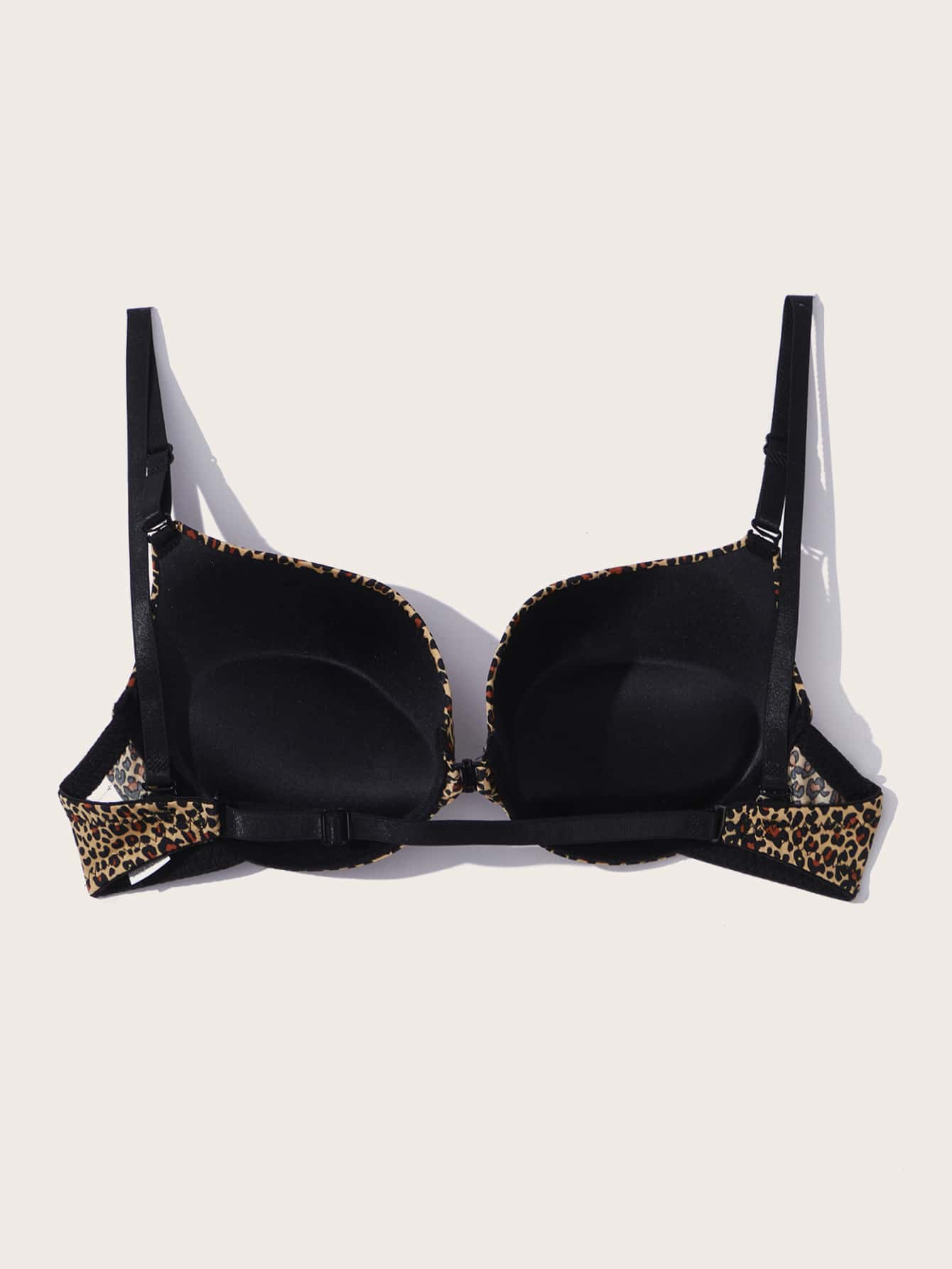 Leopard Underwire Front-close Bra - Negative Apparel