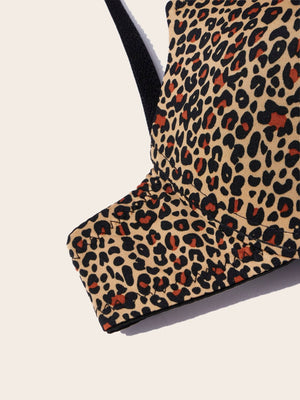 Leopard Underwire Front-close Bra - Negative Apparel