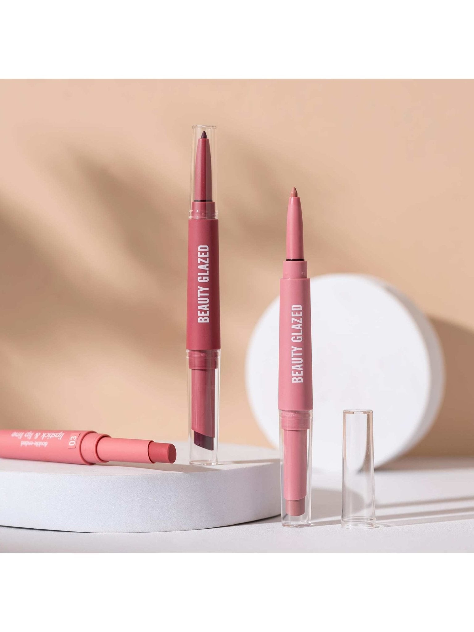 Lip Liner And Lipstick Make-up, 2-in-1 Double-headed Lipstick Set Waterproof Durable Matte Lipstick - Negative Apparel